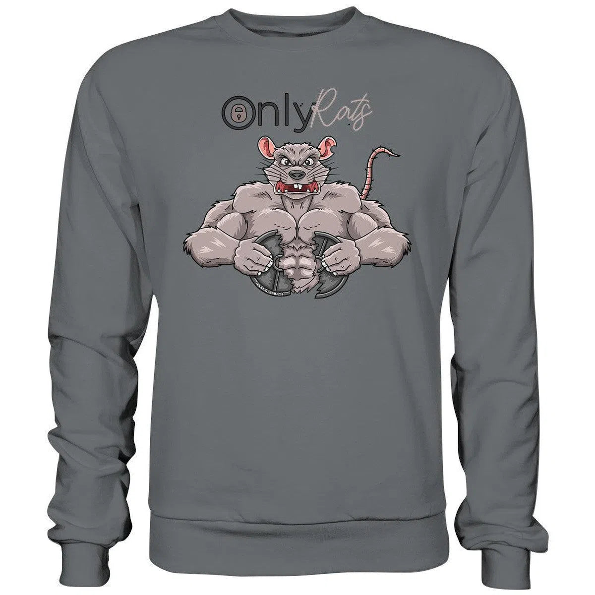 Only Rats Sweatshirt-Sweatshirts-Maniac-Sports-Steel Grey (Solid)-XS-Maniac-Sports