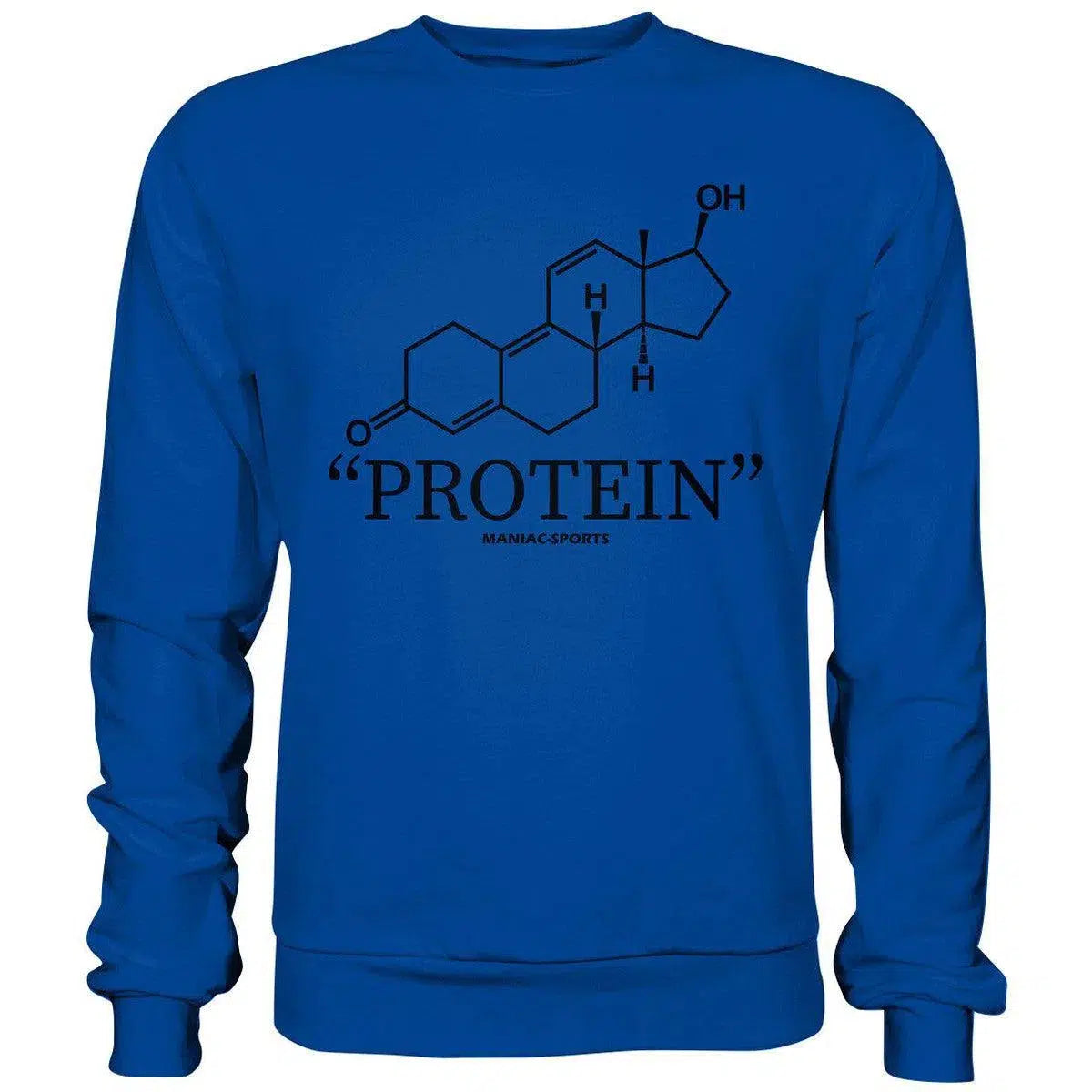 "PROTEIN" Sweatshirt-Sweatshirts-maniac-sports-Royal Blue-S-Maniac-Sports