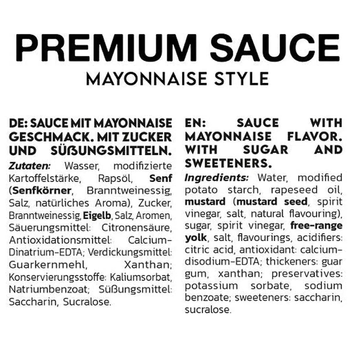 Premium Sauce 350ml-Low Carb Lebensmittel-INLEAD-Mayonnaise Style-Maniac-Sports