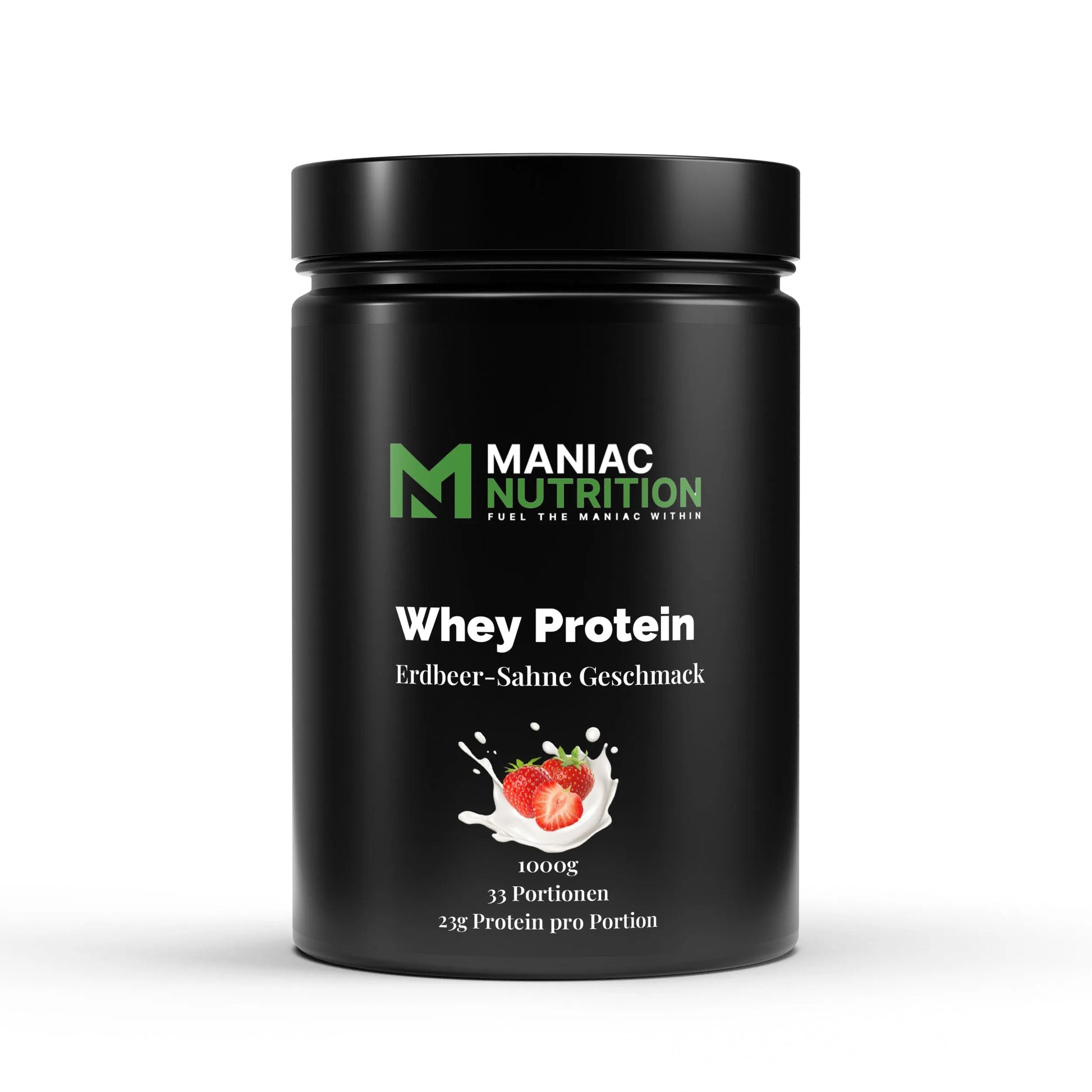 Premium Whey Protein 1000g-Whey Protein-Maniac Nutrition-Erdbeere-Maniac-Sports