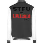 STFU and Lift heavy College Jacket-Jacken/ Zipper-Maniac-Sports-Black/White-XS-Maniac-Sports