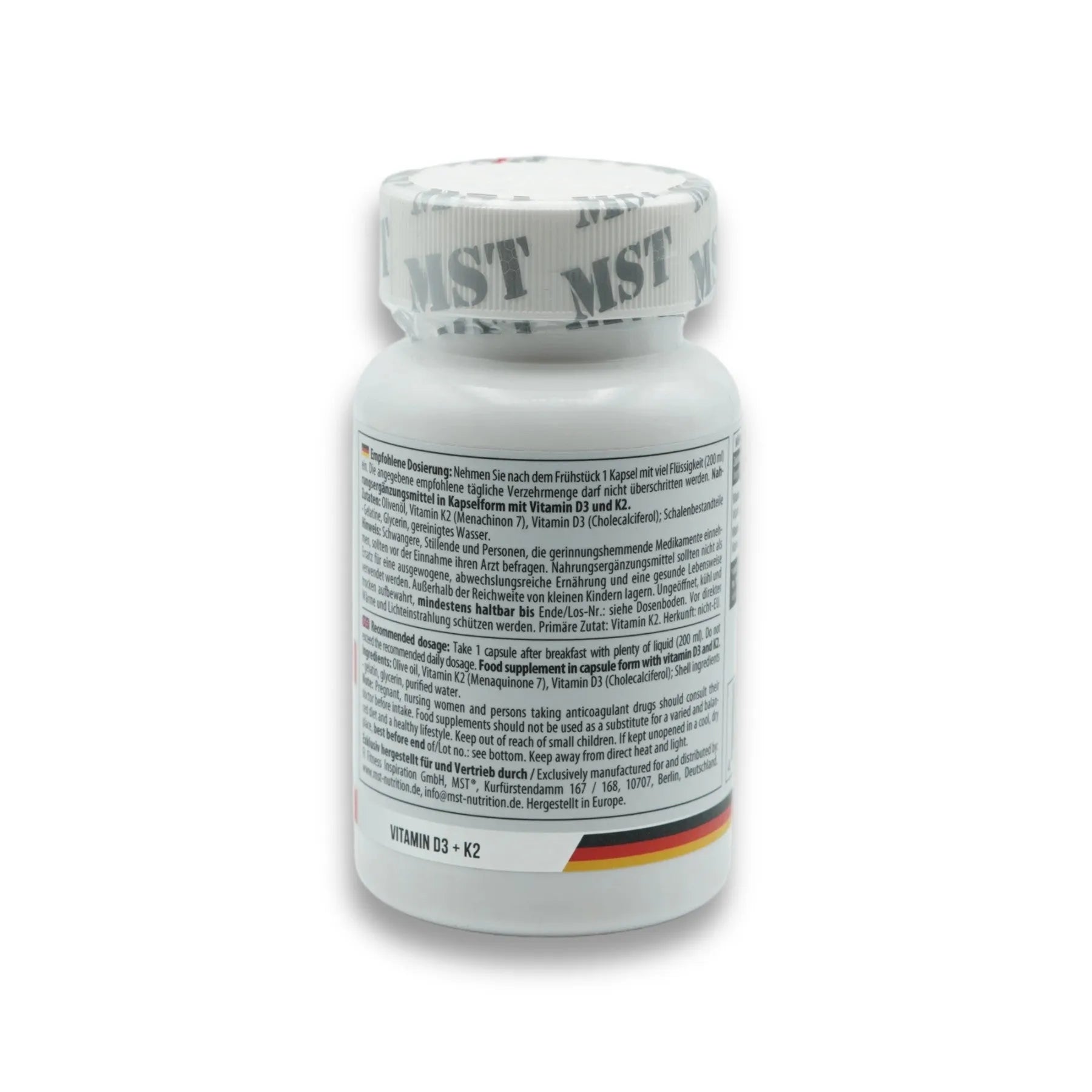 Vitamin D3 + K2 + MK-7 60 Kapseln-Vitamin D3-MST-Maniac-Sports