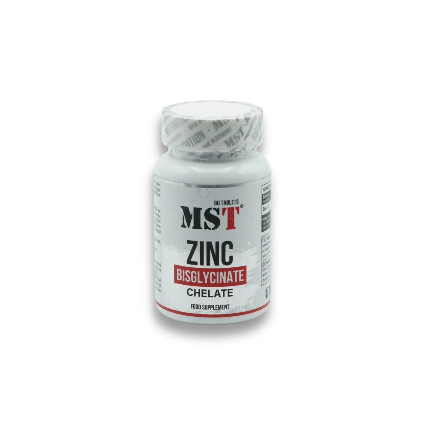 Zinc Chelate Bisglycinate 90 Tabl.-Mineralstoffe-MST-Maniac-Sports