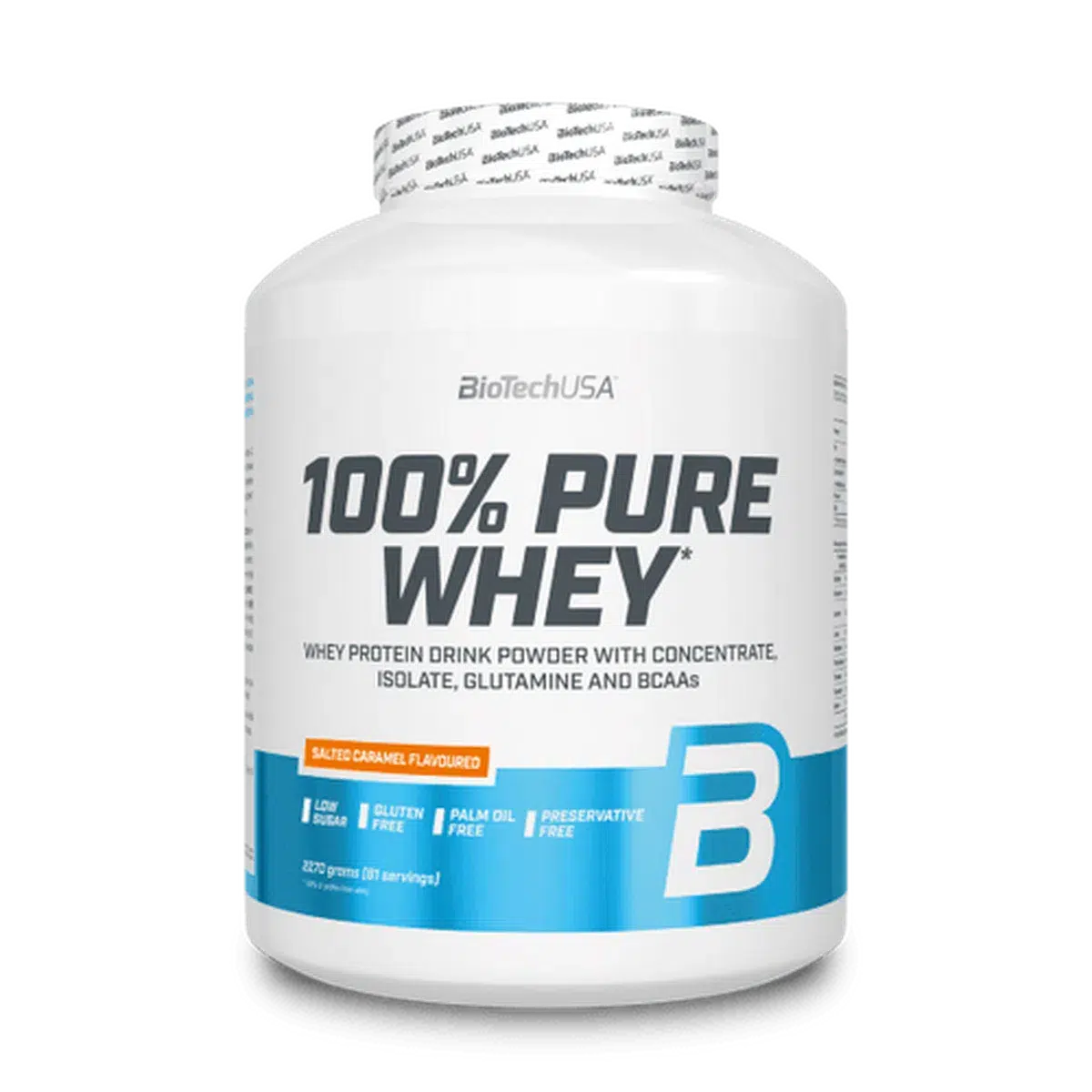 100% Pure Whey 2270g-Whey Protein-BioTech USA-Salty Caramel-Maniac-Sports