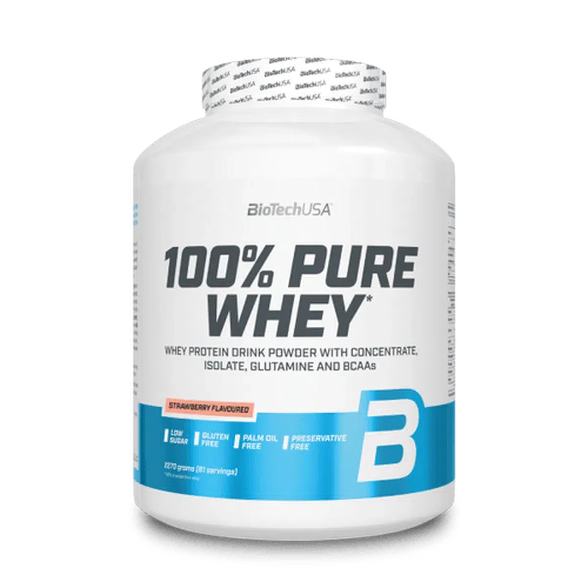 100% Pure Whey 2270g-Whey Protein-BioTech USA-Strawberry-Maniac-Sports
