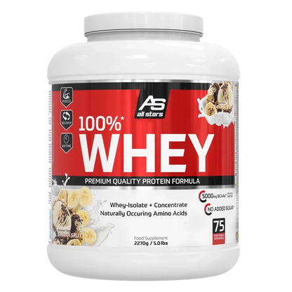 100% Whey Protein 2270g Dose-Whey Protein-All Stars-Banana Split-Maniac-Sports