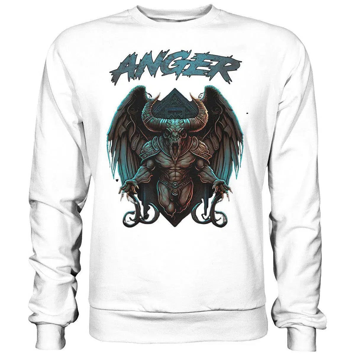 Anger Sweatshirt-Sweatshirts-maniac-sports-Arctic White-S-Maniac-Sports