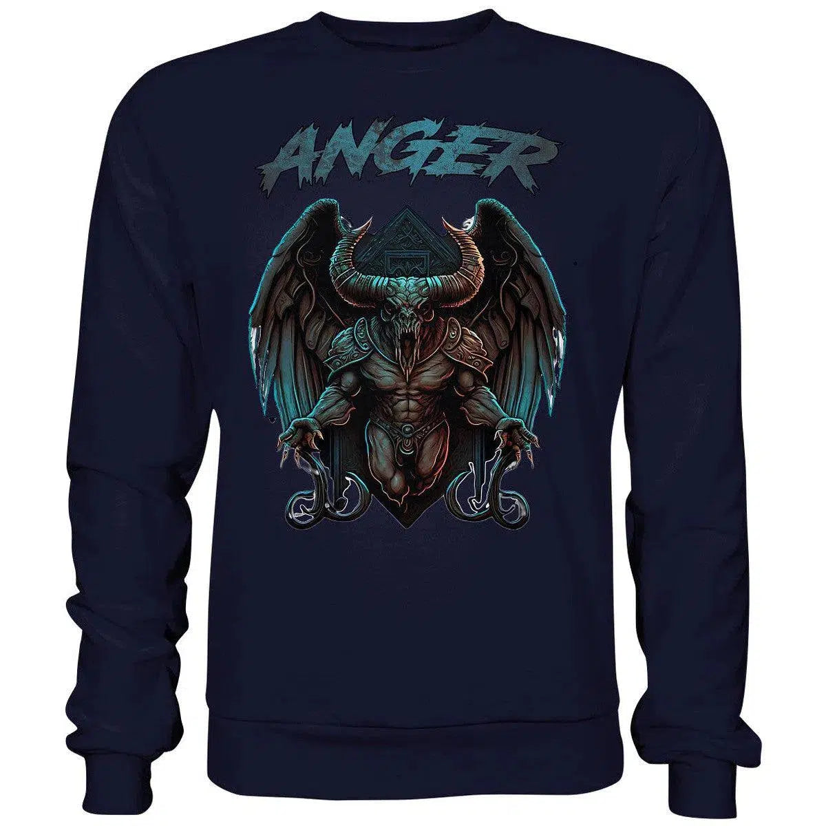 Anger Sweatshirt-Sweatshirts-maniac-sports-Oxford Navy-S-Maniac-Sports