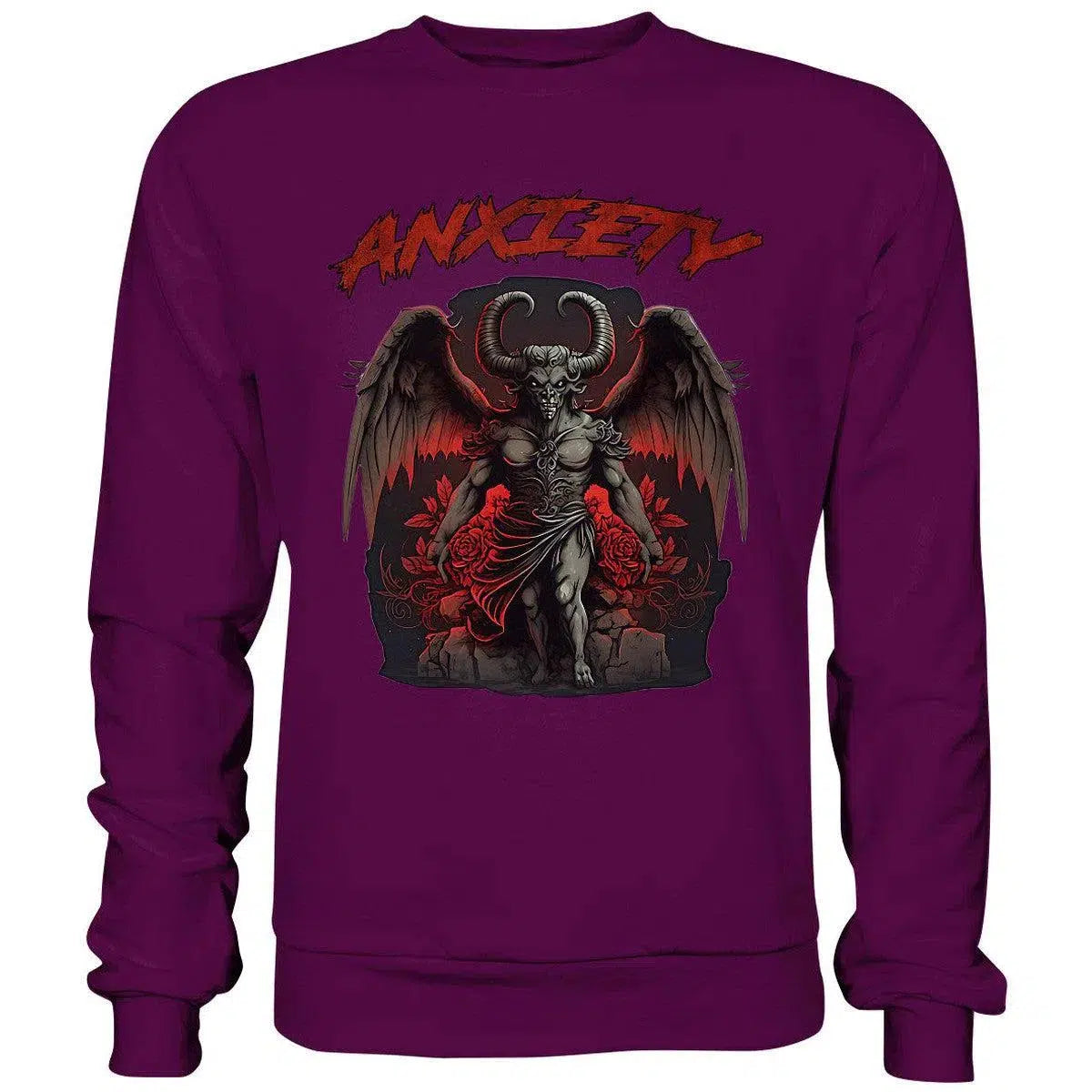 Anxiety Sweatshirt-Sweatshirts-maniac-sports-Plum-S-Maniac-Sports