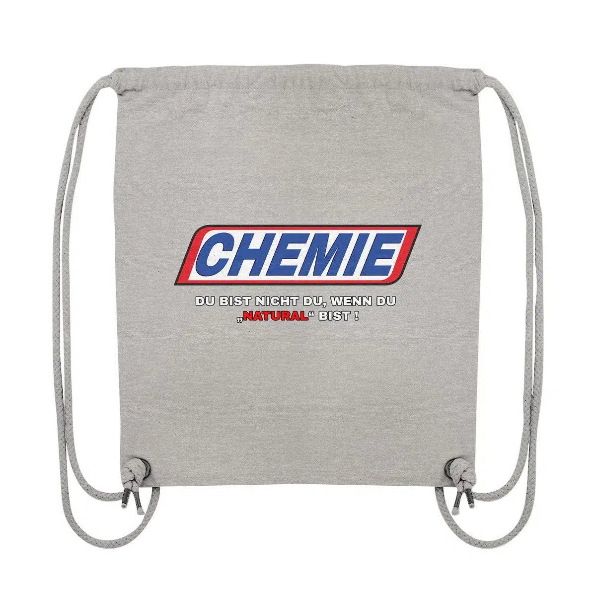 CHEMIE Du bist nicht du, wenn du "NATURAL" bist! Gym-Bag-Taschen-maniac-sports-Heather Grey-ca. 38x42-Maniac-Sports
