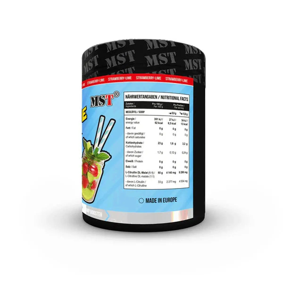 Citrulline Pump 511g-L-Citruline-MST-Strawberry-Lime-Maniac-Sports