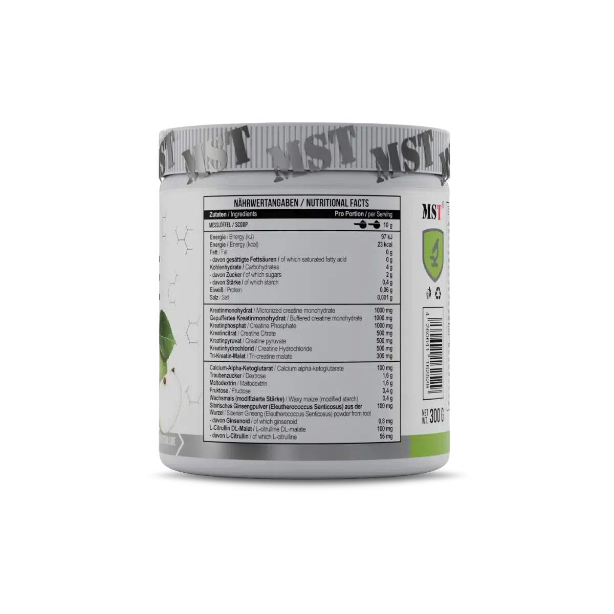 Creatine Kick 300g Green Apple-Kreatin-MST-Maniac-Sports
