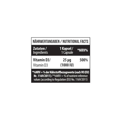 D3 1000 IU 100 Softgels-Vitamin D3-Maniac-Sports.de