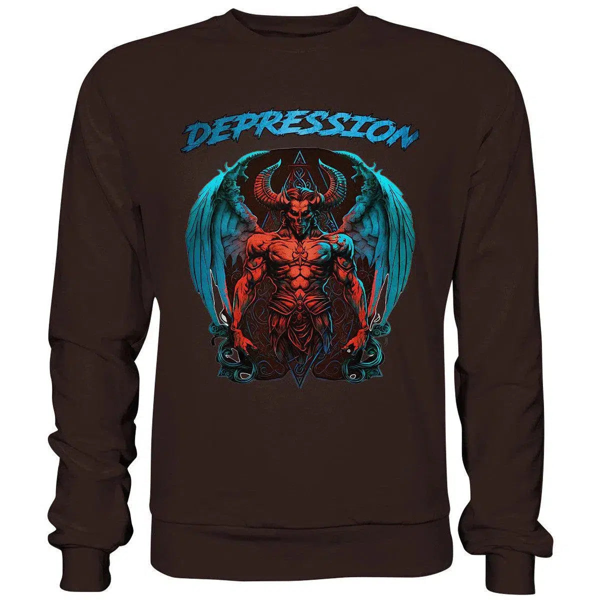 Depression Sweatshirt-Sweatshirts-maniac-sports-Hot Chocolate-S-Maniac-Sports