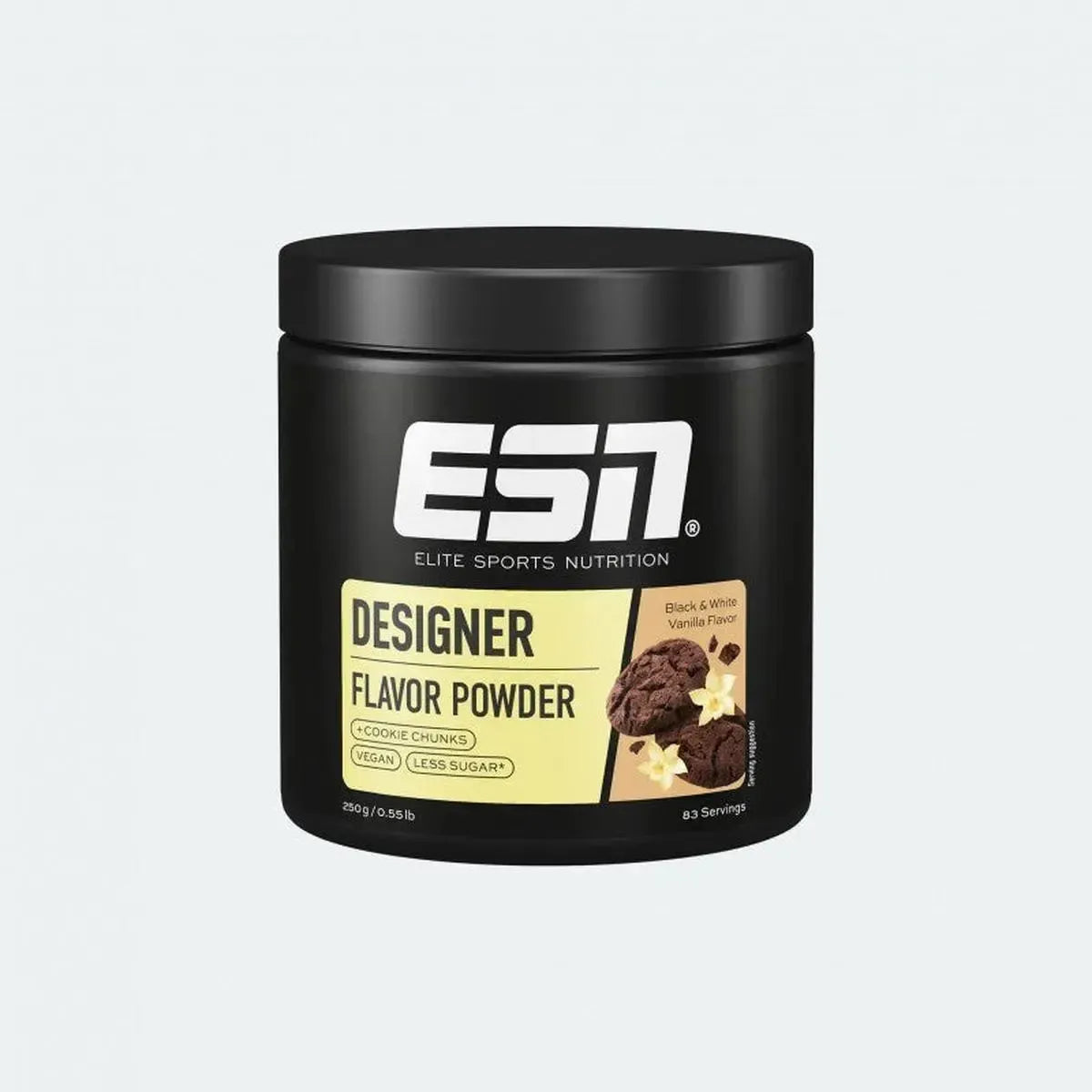 Designer Flavor Powder 250g-Geschmackspulver-ESN-Black & White Vanilla-Maniac-Sports