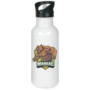 Edelstahl-Trinkflasche-Trinkgefäße-maniac-sports-White glossy-600ml-Maniac-Sports