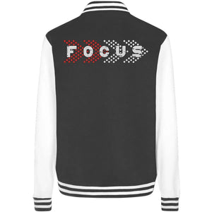 Focus College Jacket-Jacken/ Zipper-Maniac-Sports-Black/White-XS-Maniac-Sports