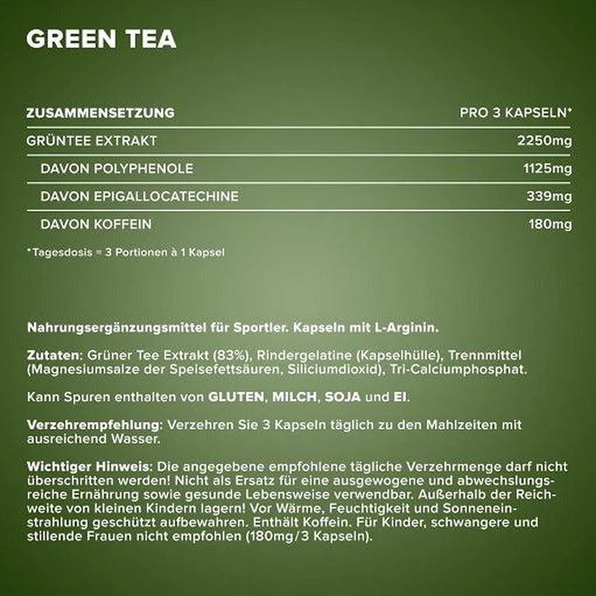 Green Tea 130 Kapseln-Grün Tee-IronMaxx-Maniac-Sports