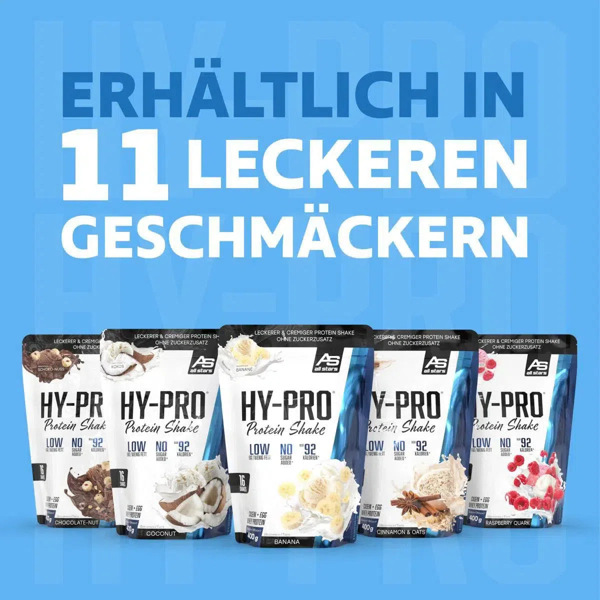 HY-PRO 400g Beutel-Whey Protein-All Stars-Banane-Maniac-Sports