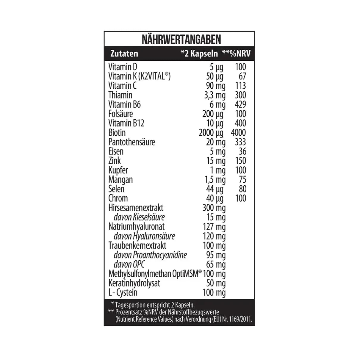 Hair Advanced Formula 60 Kapseln-Mineralstoffe-MST-Maniac-Sports