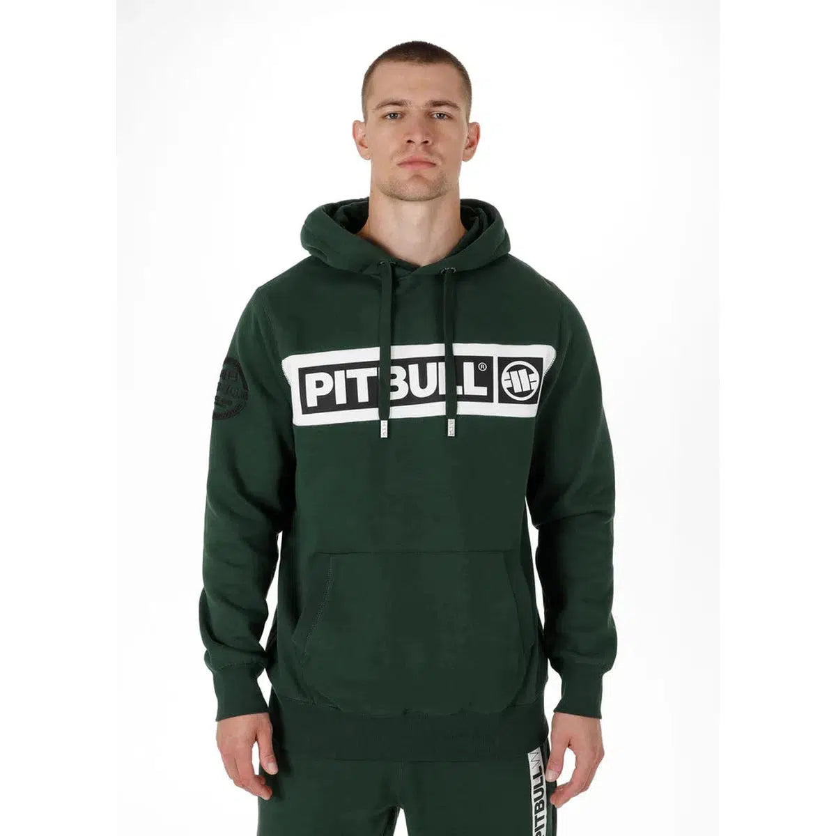 Herren Hoodie Sherwood-Hoodie-PIT BULL WEST COAST-Dunkelgrün-S-Maniac-Sports