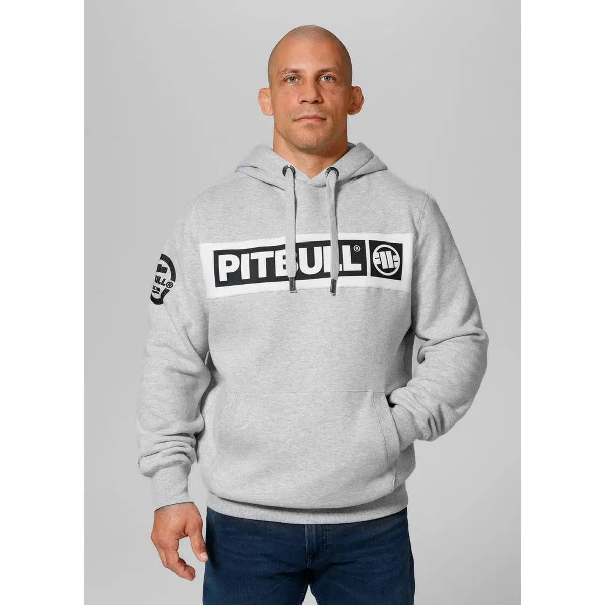 Herren Hoodie Sherwood-Hoodie-PIT BULL WEST COAST-Grau-S-Maniac-Sports