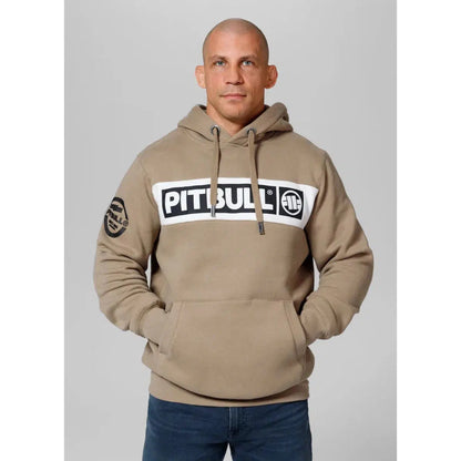 Herren Hoodie Sherwood-Hoodie-PIT BULL WEST COAST-Sand-S-Maniac-Sports