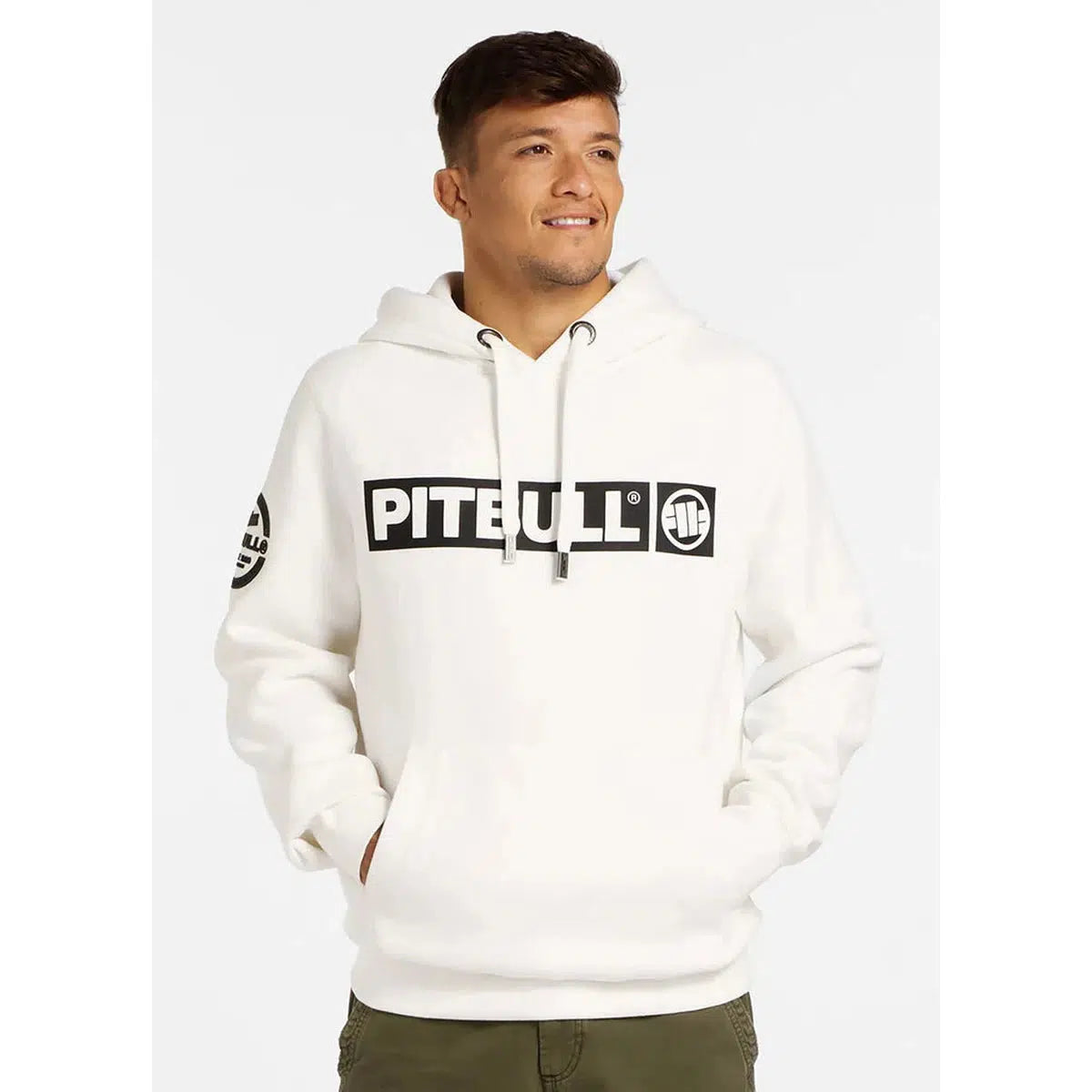 Herren Hoodie Sherwood-Hoodie-PIT BULL WEST COAST-Weiß-S-Maniac-Sports