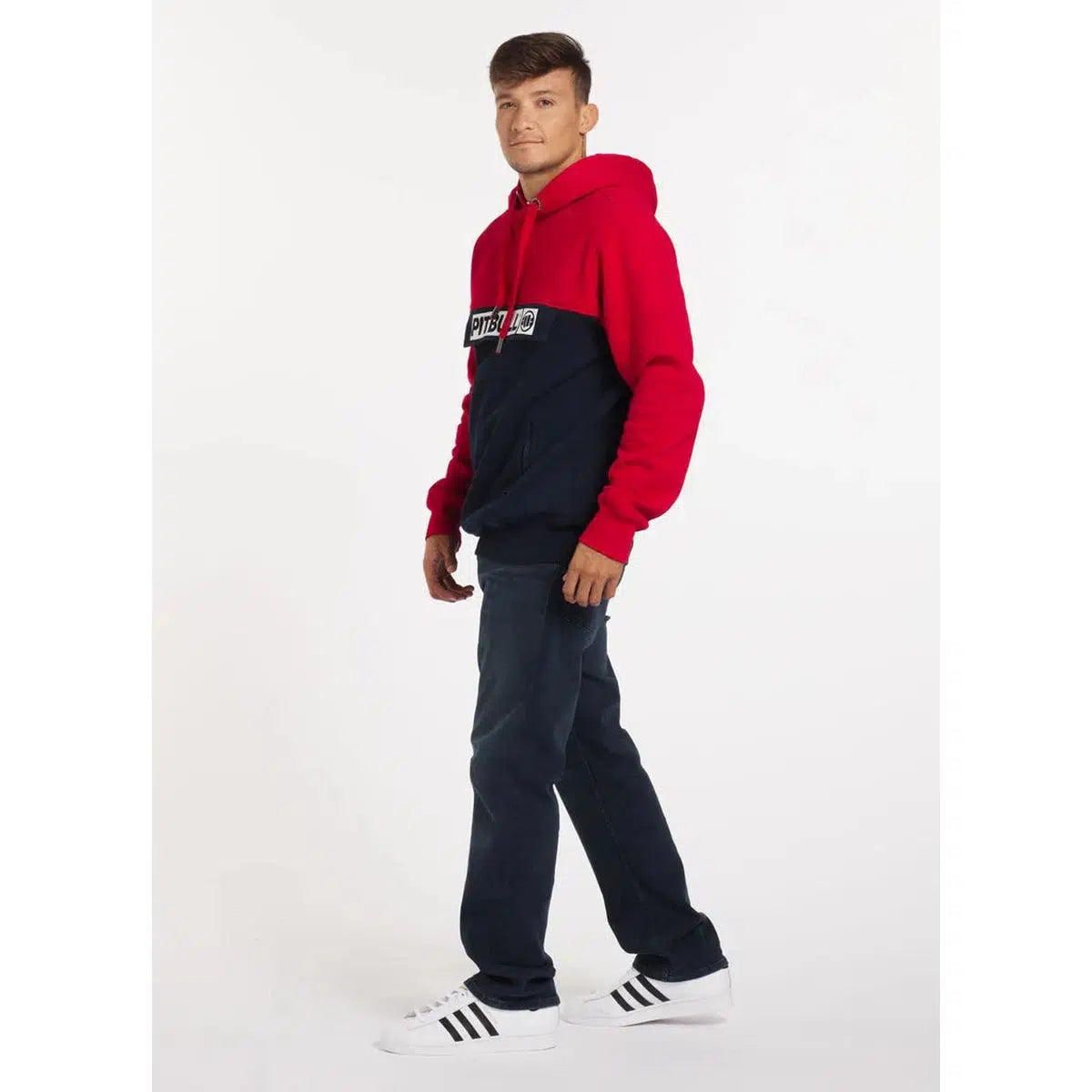 Herren Hoodie Two-Color Hilltop-Hoodie-PIT BULL WEST COAST-Braun-S-Maniac-Sports