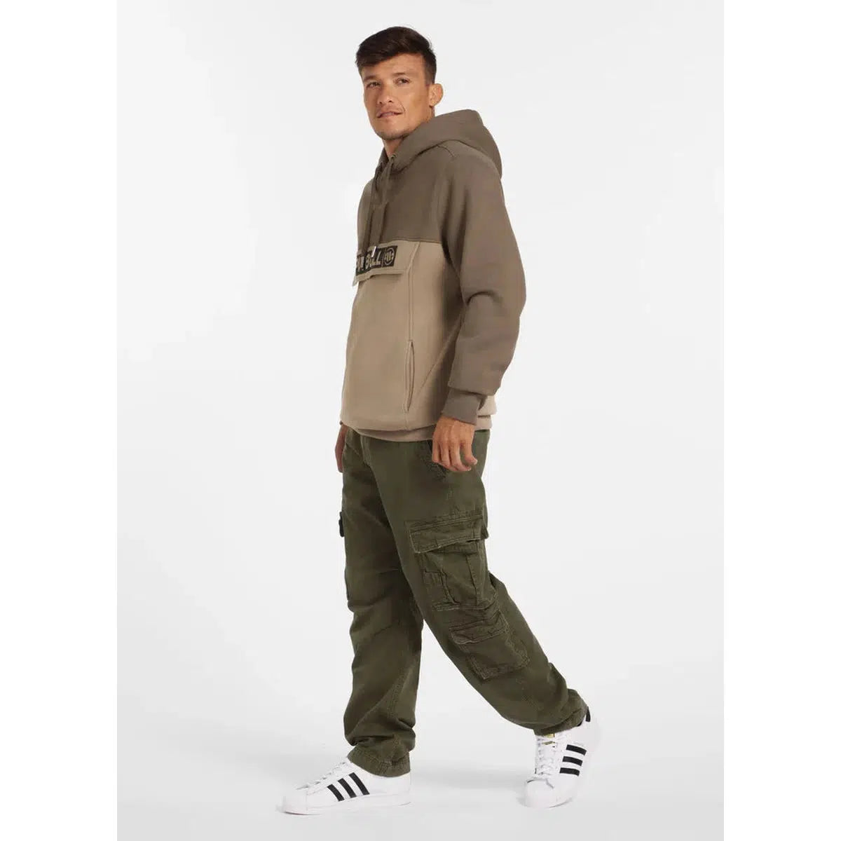 Herren Hoodie Two-Color Hilltop-Hoodie-PIT BULL WEST COAST-Braun-S-Maniac-Sports