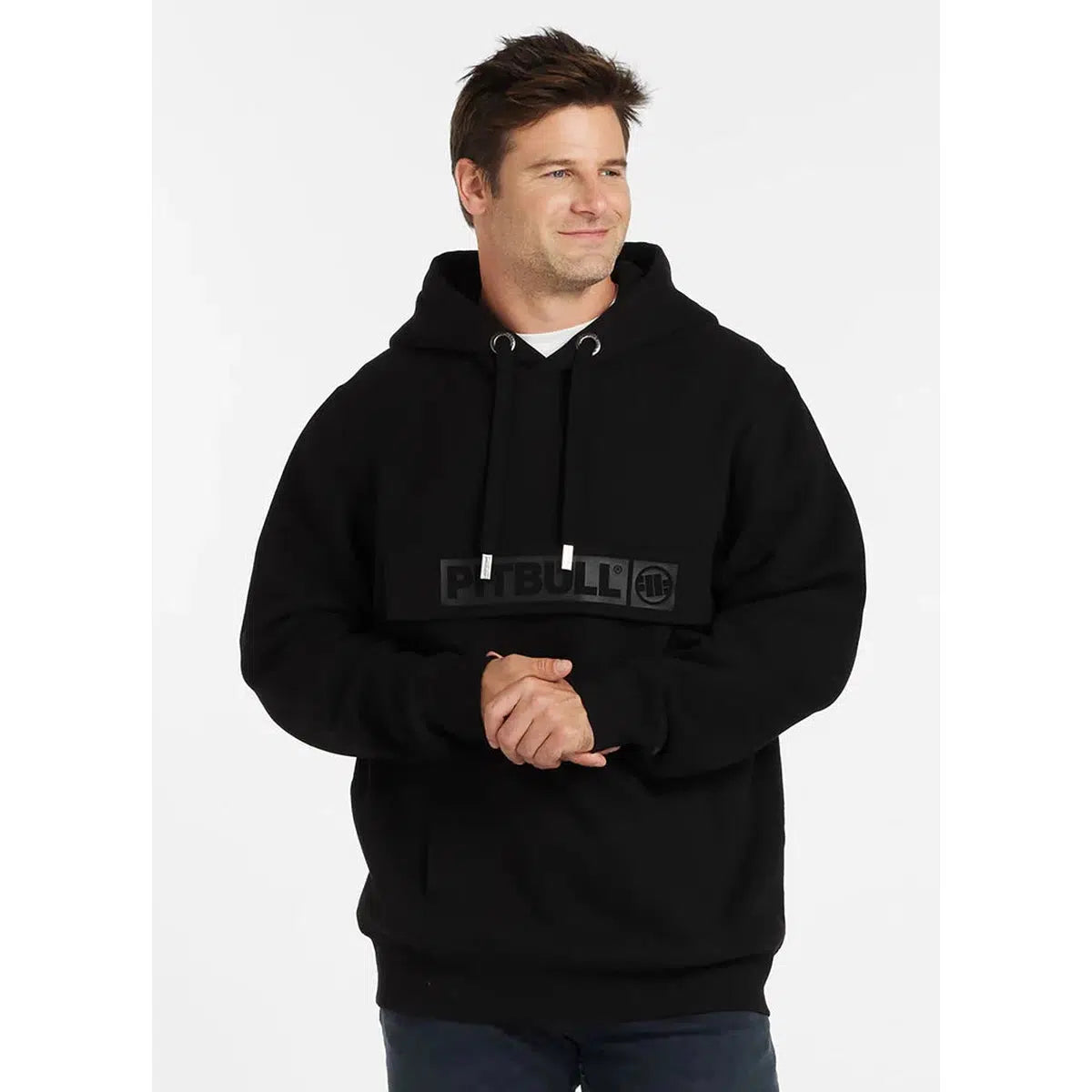 Herren Hoodie Two-Color Hilltop-Hoodie-PIT BULL WEST COAST-Schwarz-S-Maniac-Sports