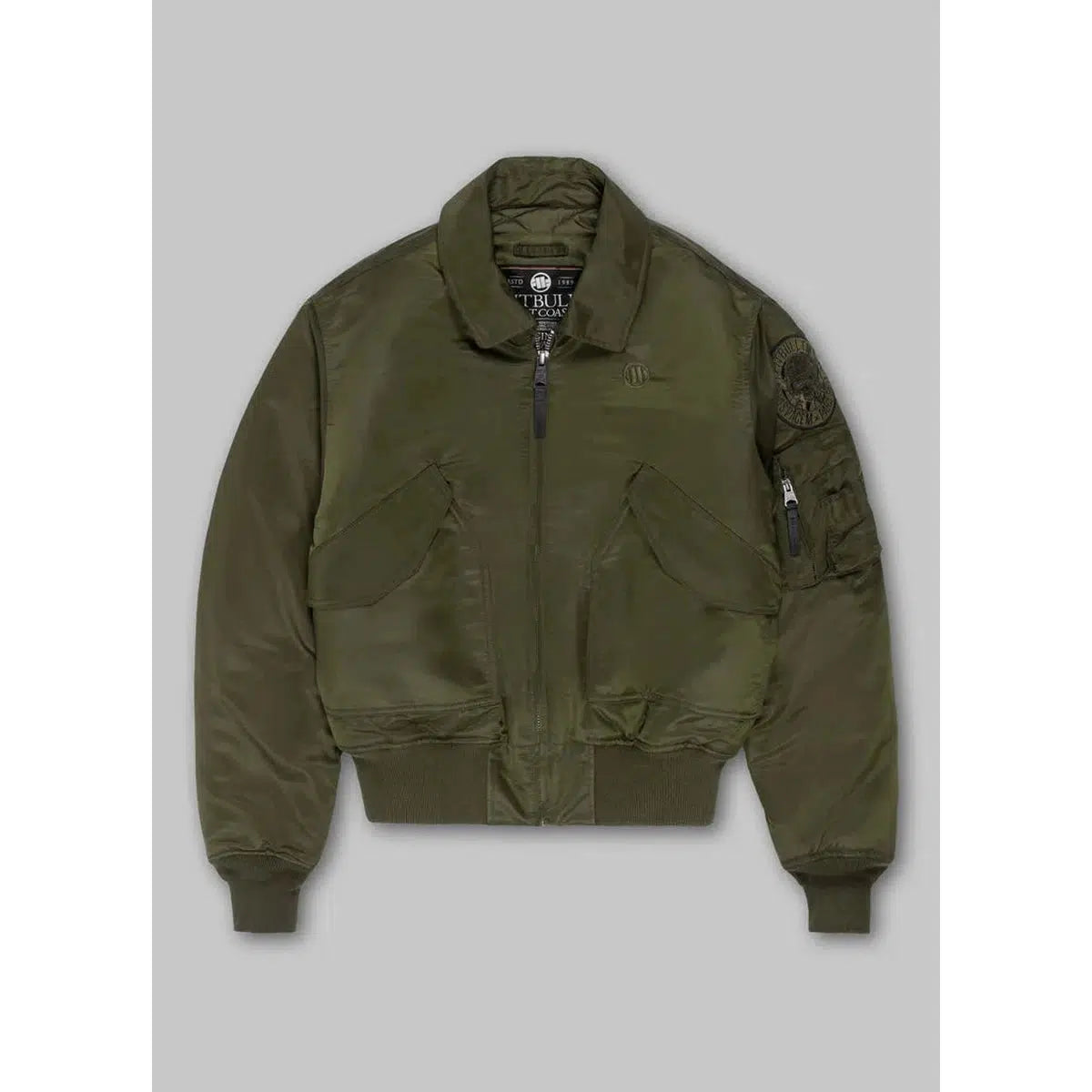 Herren übergangsjacke CWU-Jacken/ Zipper-PIT BULL WEST COAST-Olivgrün-S-Maniac-Sports