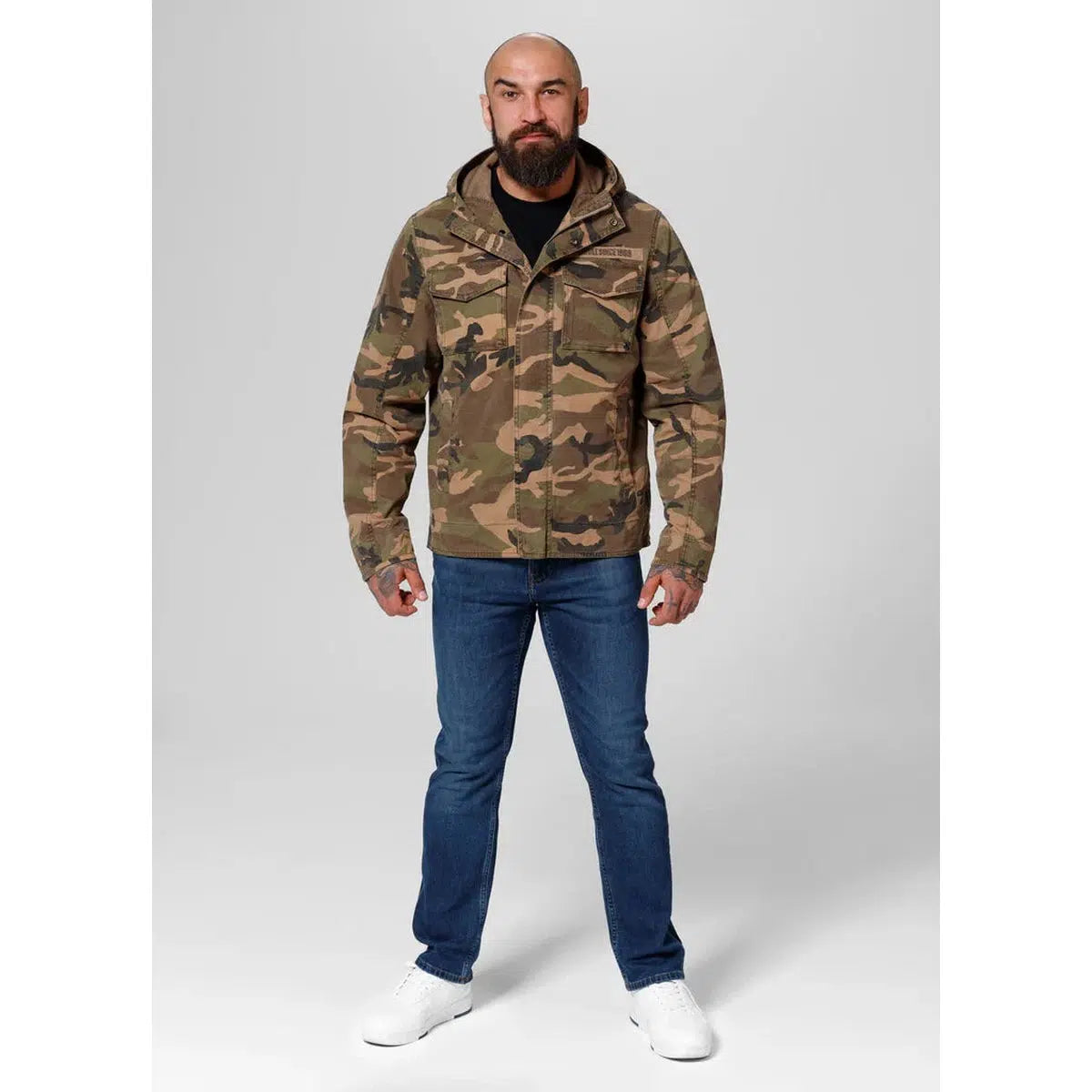 Herren übergangsjacke Fallon-Jacken/ Zipper-PIT BULL WEST COAST-Olivgrün-S-Maniac-Sports
