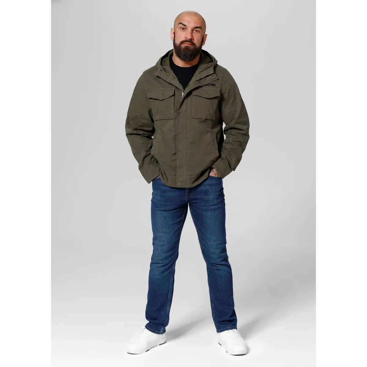 Herren übergangsjacke Fallon-Jacken/ Zipper-PIT BULL WEST COAST-Olivgrün-S-Maniac-Sports