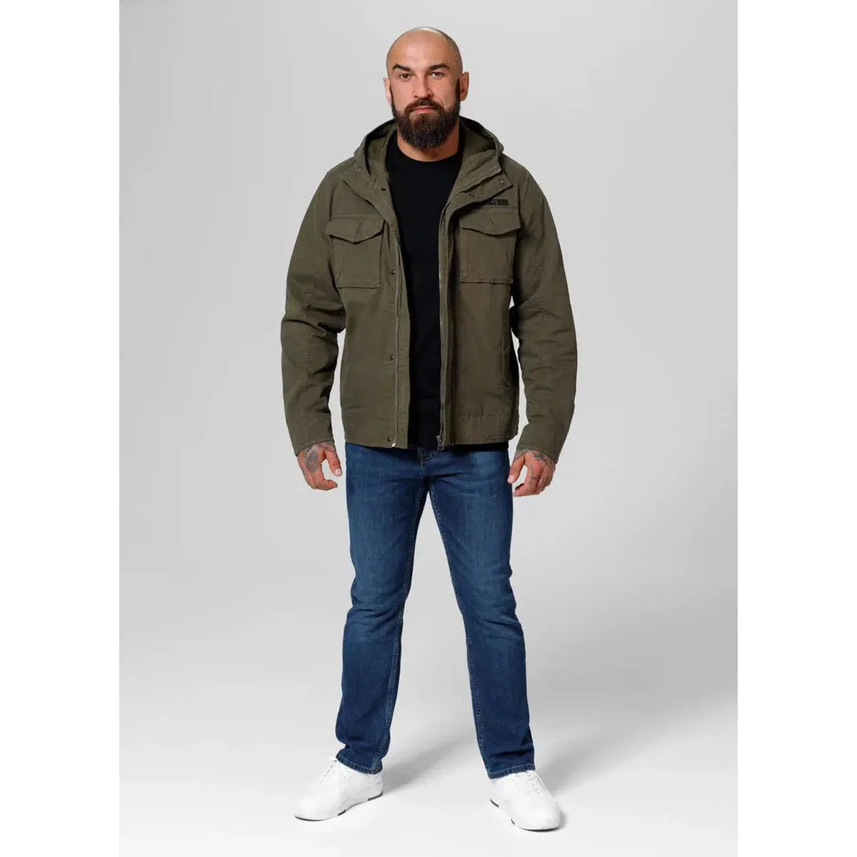 Herren übergangsjacke Fallon-Jacken/ Zipper-PIT BULL WEST COAST-Olivgrün-S-Maniac-Sports