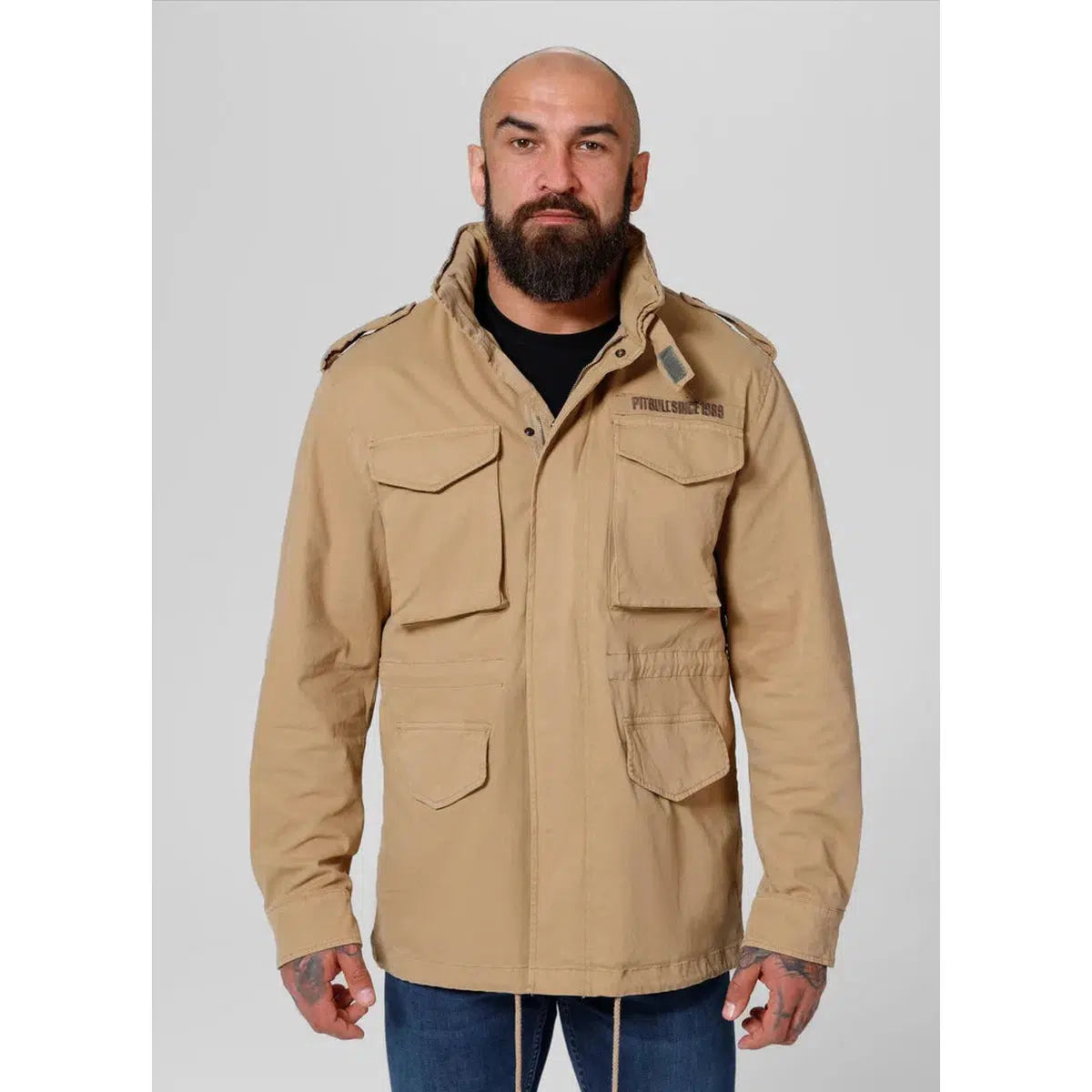 Herren übergangsjacke M65-Jacken/ Zipper-PIT BULL WEST COAST-Camo-S-Maniac-Sports