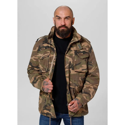 Herren übergangsjacke M65-Jacken/ Zipper-PIT BULL WEST COAST-Camo-S-Maniac-Sports