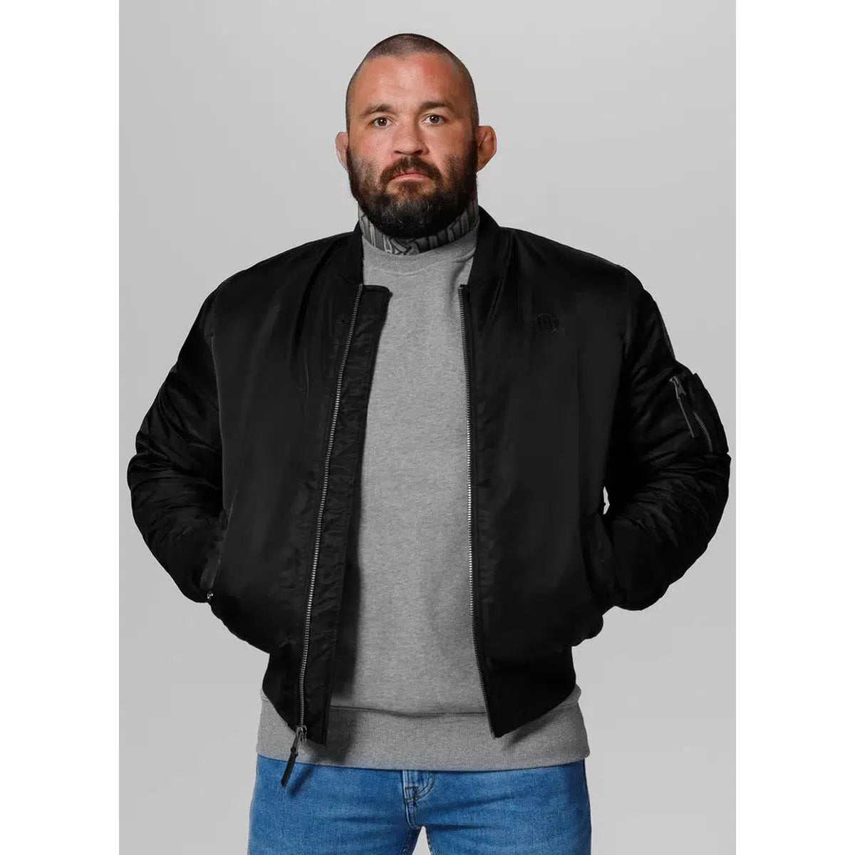 Herren übergangsjacke MA-1 Verano-Jacken/ Zipper-PIT BULL WEST COAST-Schwarz-S-Maniac-Sports