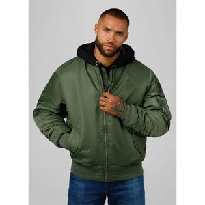 Herren übergangsjacke MA-1 Verano-Jacken/ Zipper-PIT BULL WEST COAST-Schwarz-S-Maniac-Sports