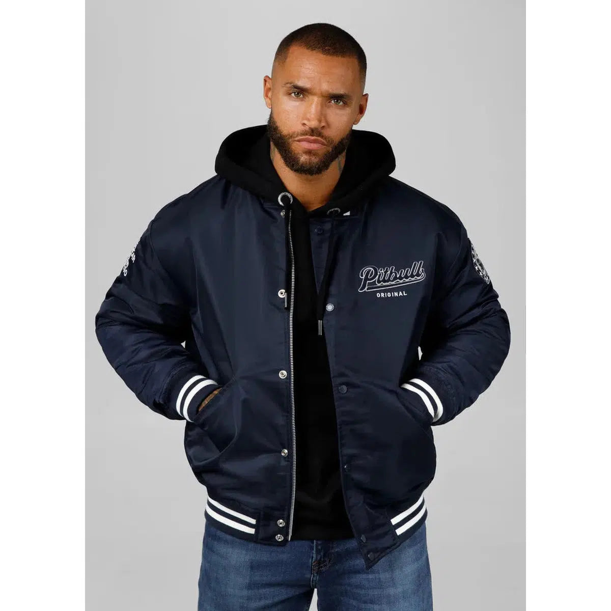 Herren übergangsjacke Seabridge-Jacken/ Zipper-PIT BULL WEST COAST-Schwarz-S-Maniac-Sports