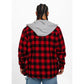 Kapuzen Flanellhemd Woodson-Jacken/ Zipper-PIT BULL WEST COAST-Rot-S-Maniac-Sports