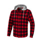 Kapuzen Flanellhemd Woodson-Jacken/ Zipper-PIT BULL WEST COAST-Rot-S-Maniac-Sports