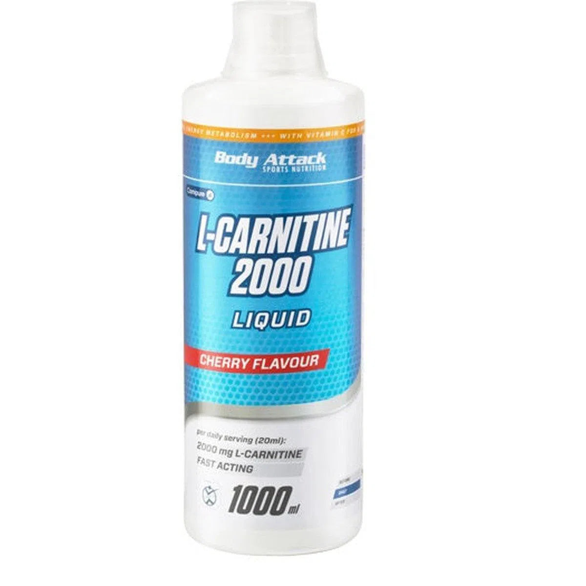 L-Carnitine Liquid 2000, 1000ml-L-Carnitine-Body Attack-Cherry-Maniac-Sports