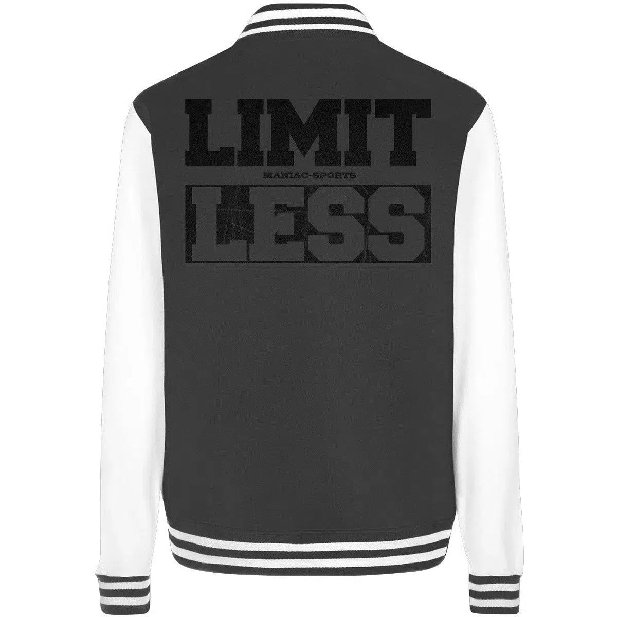 Limit less College Jacket-Jacken/ Zipper-Maniac-Sports-Black/White-XS-Maniac-Sports