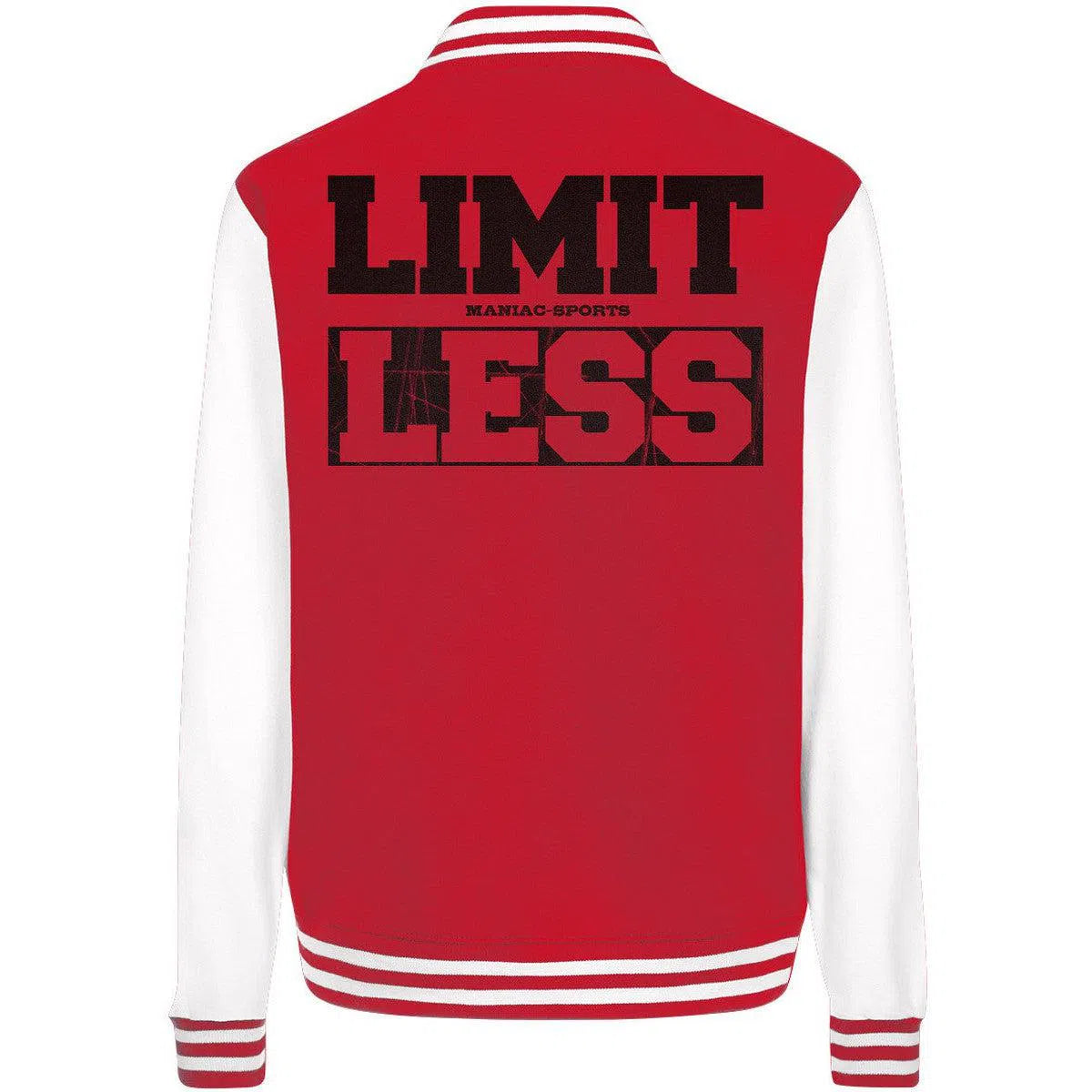 Limit less College Jacket-Jacken/ Zipper-Maniac-Sports-Red/White-XS-Maniac-Sports