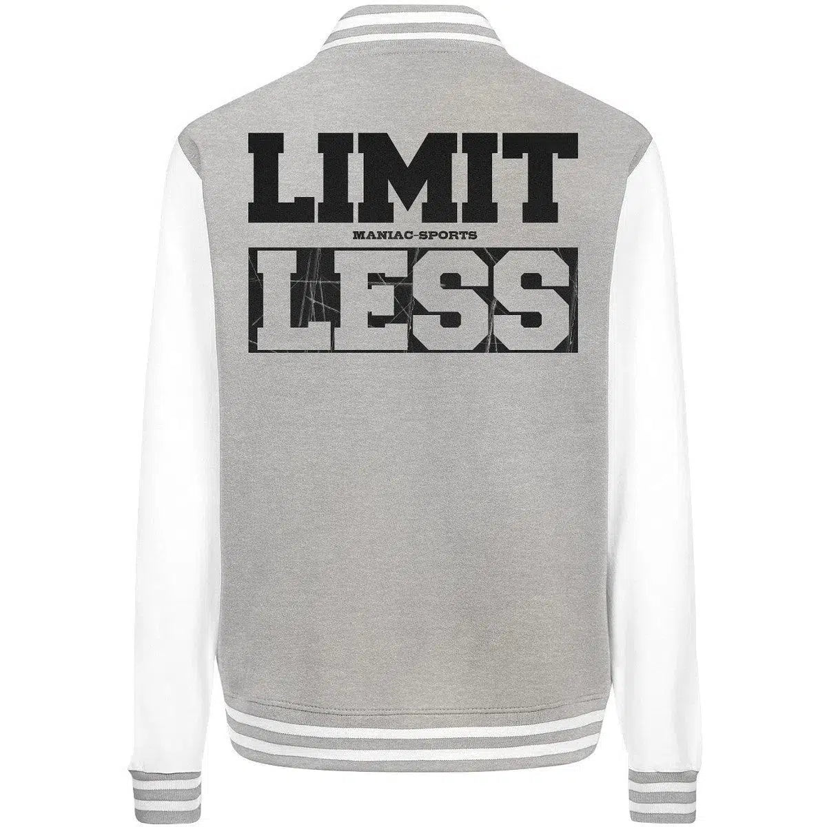 Limit less College Jacket-Jacken/ Zipper-Maniac-Sports-Sport Grey/White-XS-Maniac-Sports
