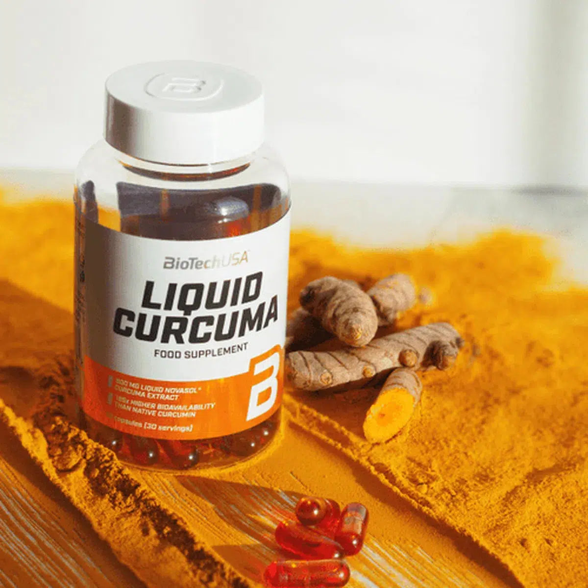 Liquid Curcuma 30 Kapseln-Curcumin-BioTech USA-Maniac-Sports