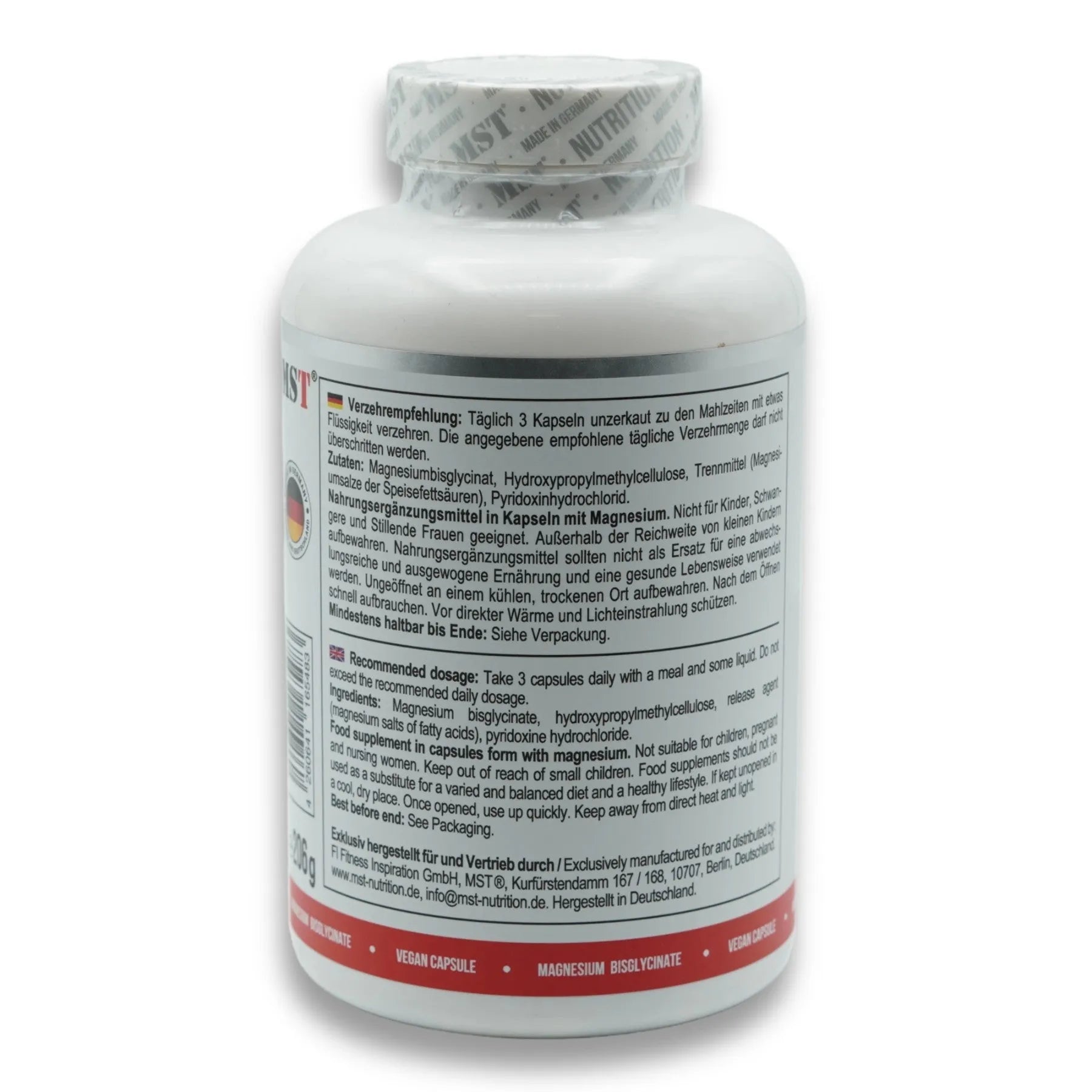 Magnesium Bisglycinat + Chelate 240 Kapseln-Magnesium-MST-Maniac-Sports