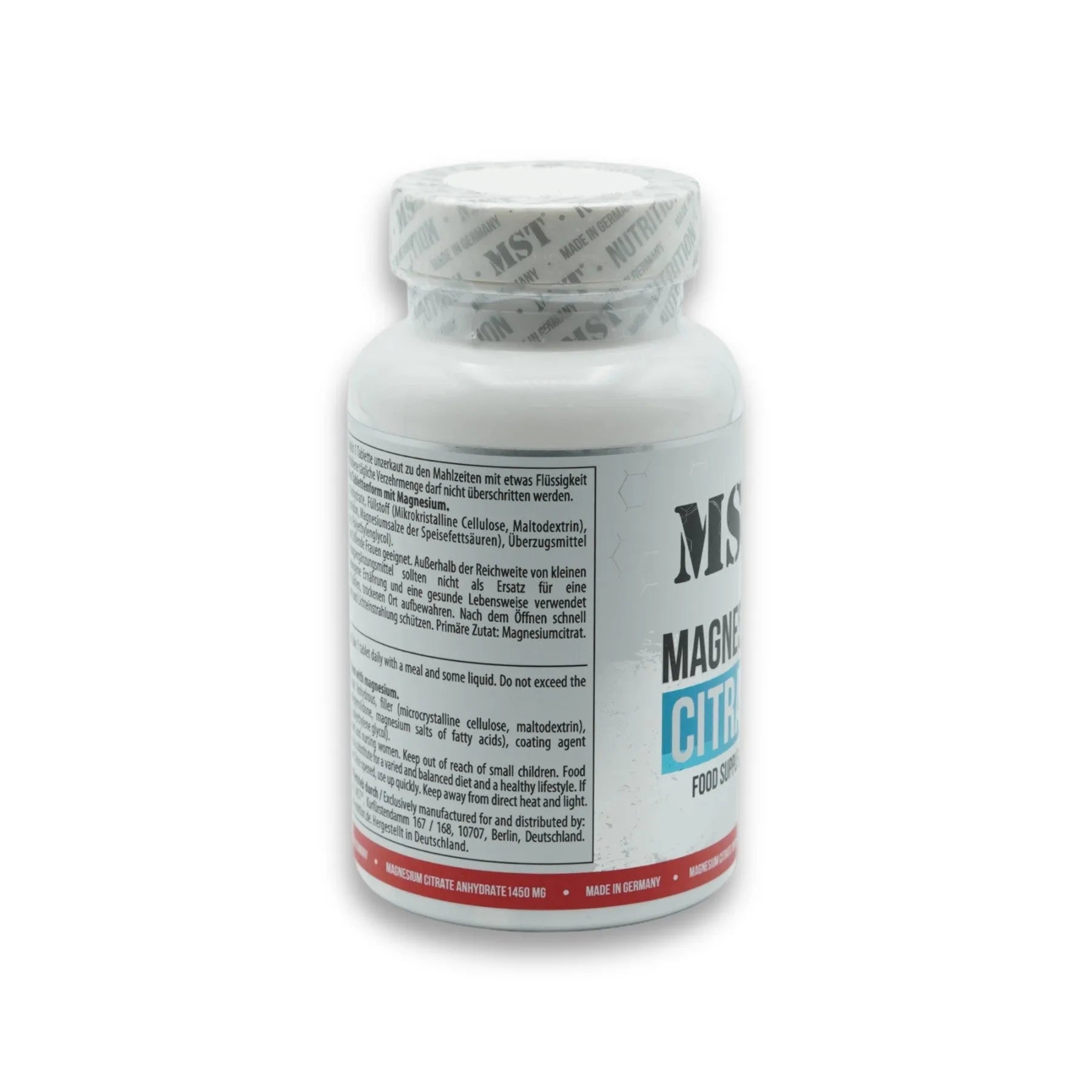 Magnesium Citrat 200mg 90 Tab-Mineralstoffe-MST-Maniac-Sports