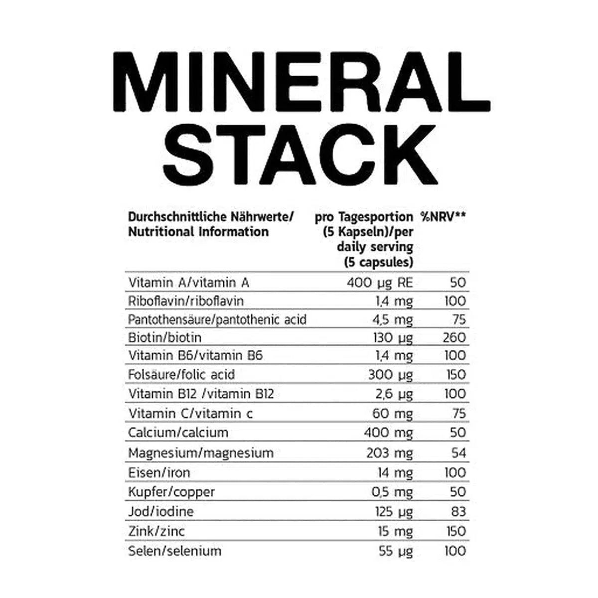 Mineral Stack 120 Kapseln-Mineralstoffe-INLEAD-Maniac-Sports